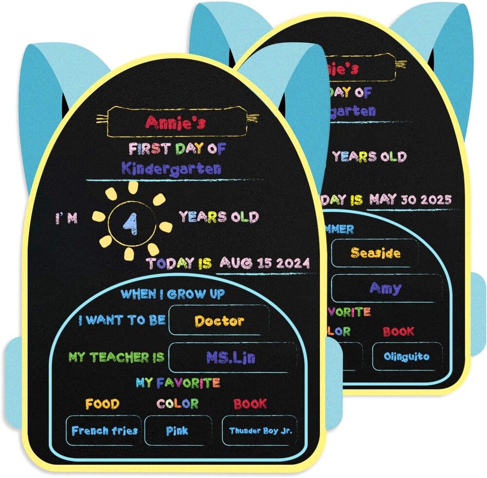 First Day of School Chalkboard 11x14 Inch Double Sided Back to School Sign